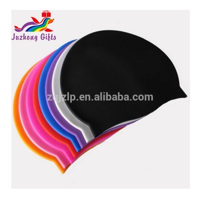 Custom printed 100% silicone waterproof swimming caps