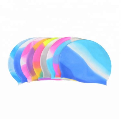 Silicone rainbow swimming cap,Wholesale silicone swim hat,waterproof swim caps