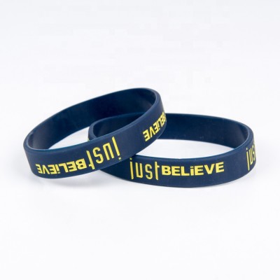 Custom logo silicone wristband rubber wrist bands